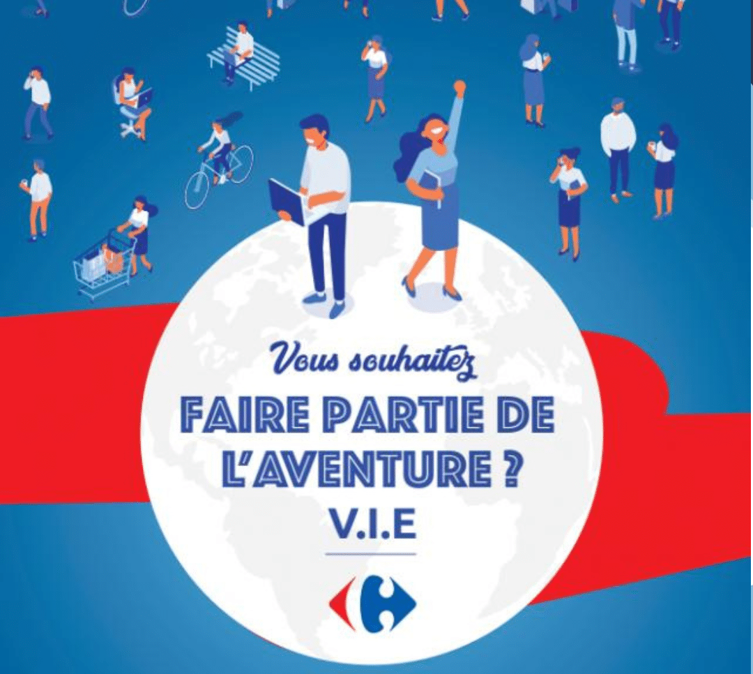 affiche pour le recrutement de V.I.E