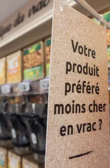 Rayon épicerie vrac "Votre produit préférée moins cher en vrac?"