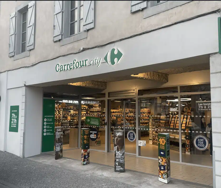 façade d'un magasin Carrefour City à Saint-Gaudens