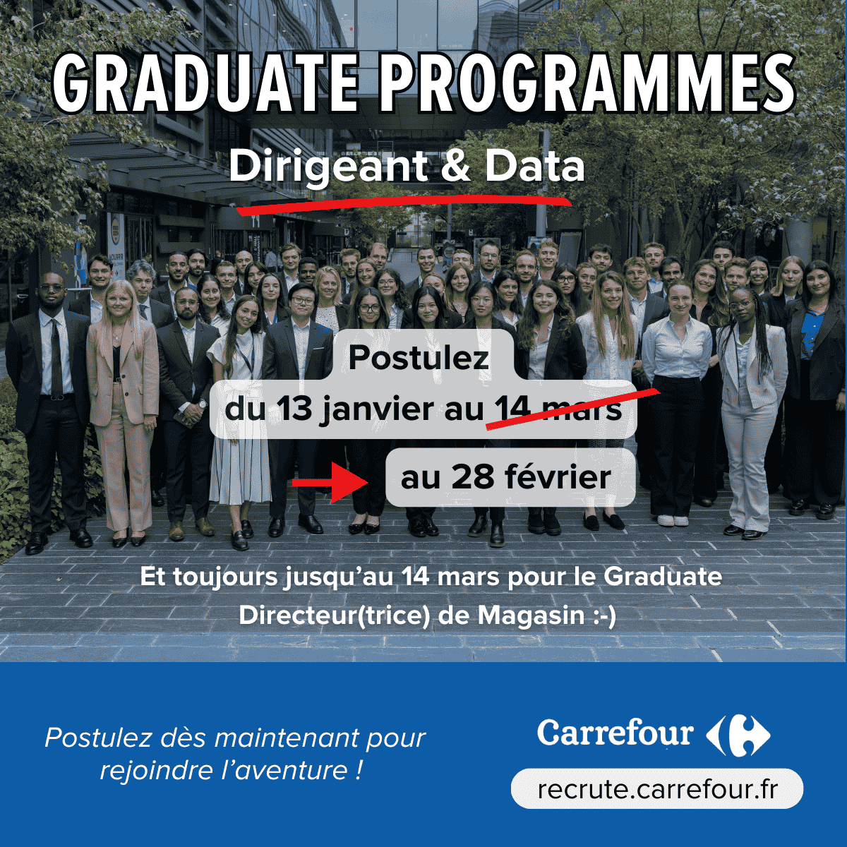 Visuel d'illustration pour la cloture de la campagne d'inscriptions pour les Graduate Programmes